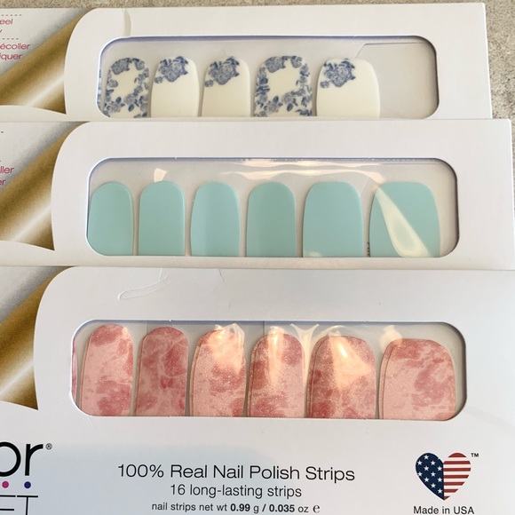 NEW SEALED Lot of 6 Color Street 100% Real Nail Polish Strips + Free Accents - Picture 3 of 7